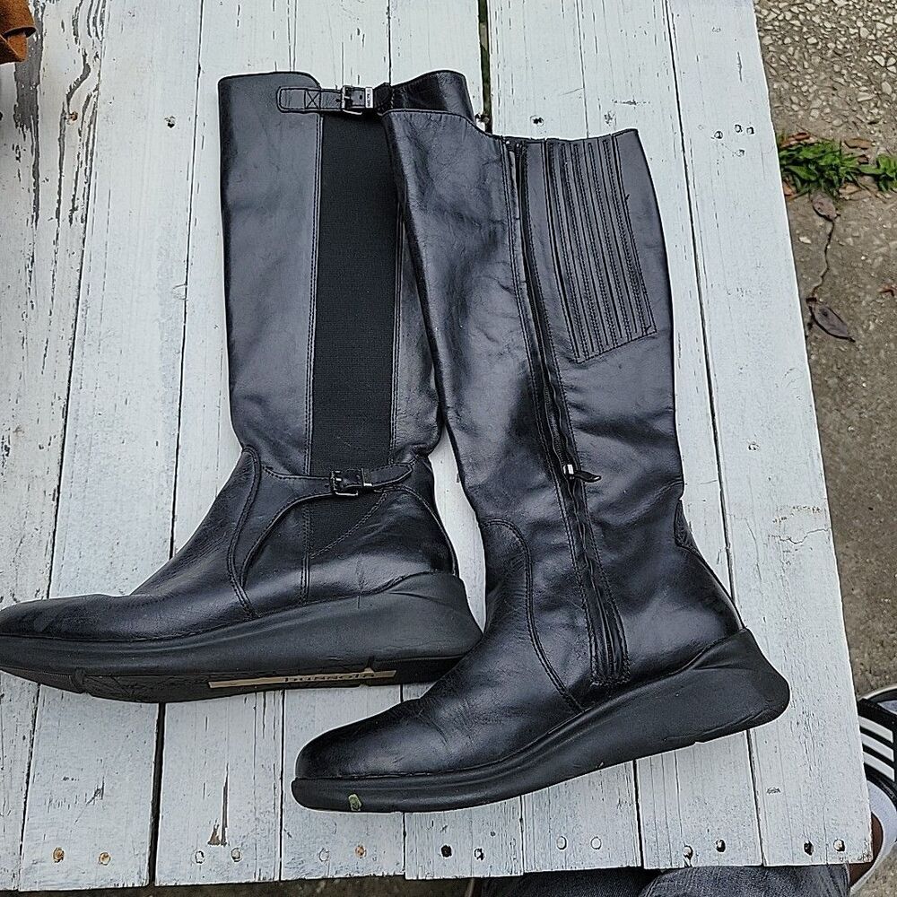 BUSSOLA STYLE Hamilton Harmonie BLK LEATHER RIDING BOOTS WOMEN SHOES SZ 9 US 40